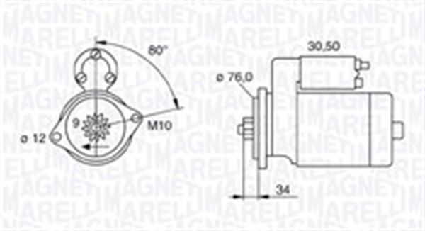 MAGNETI MARELLI Käynnistinmoottori 063721321010